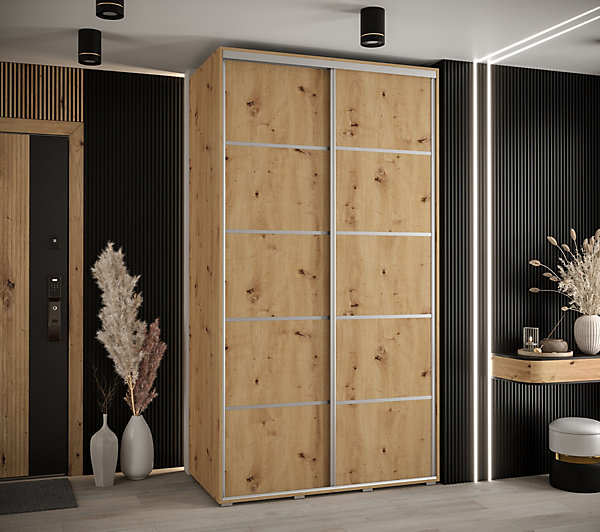 Armoire Davos 4 a portes coulissantes H. 235,2 x L. 140 x P. 60 2 portes