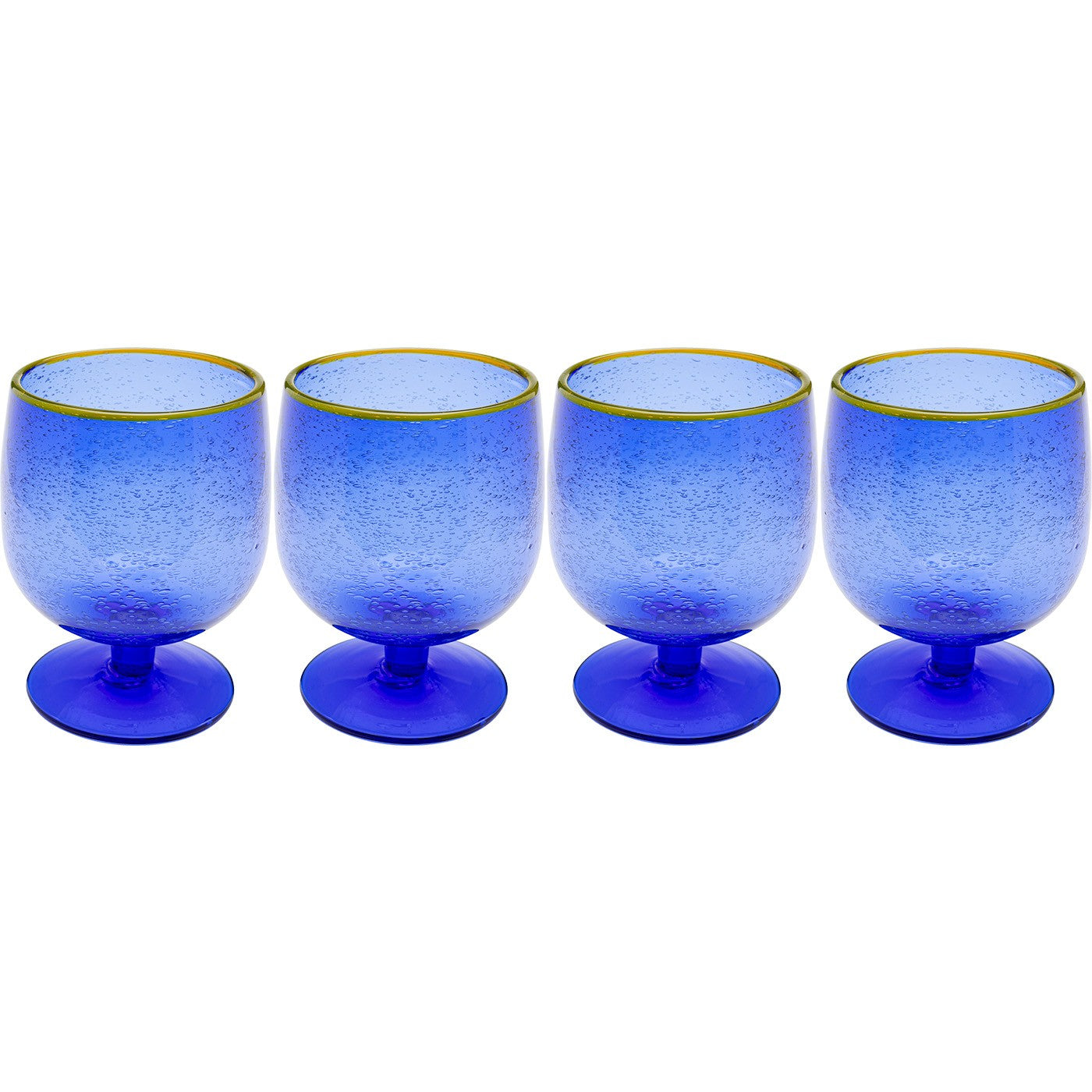 Wijinglazen Bubbles blauw (4 set) Kare Design