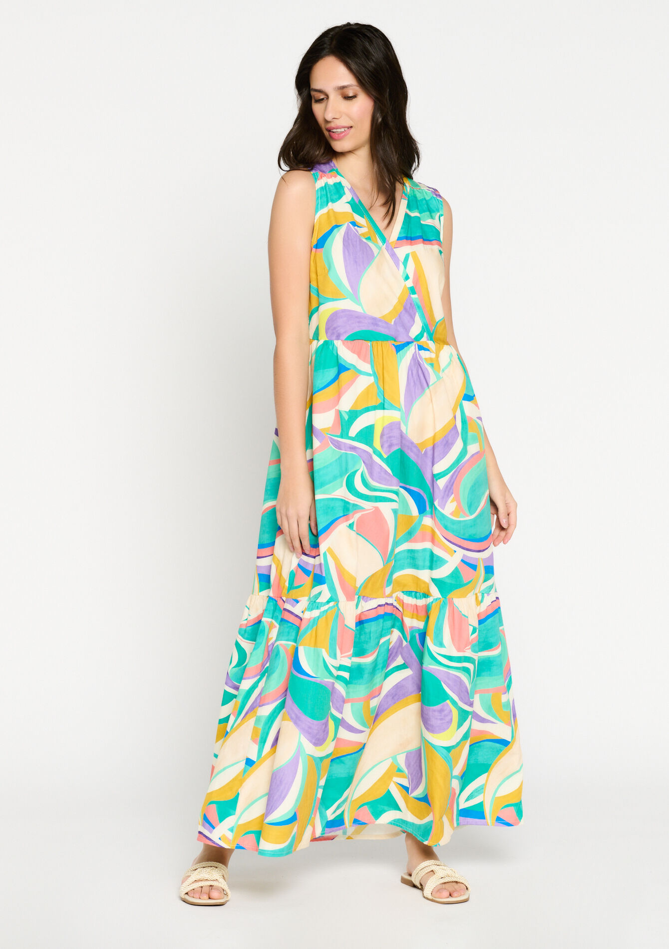 Maxi-jurk met grafische print