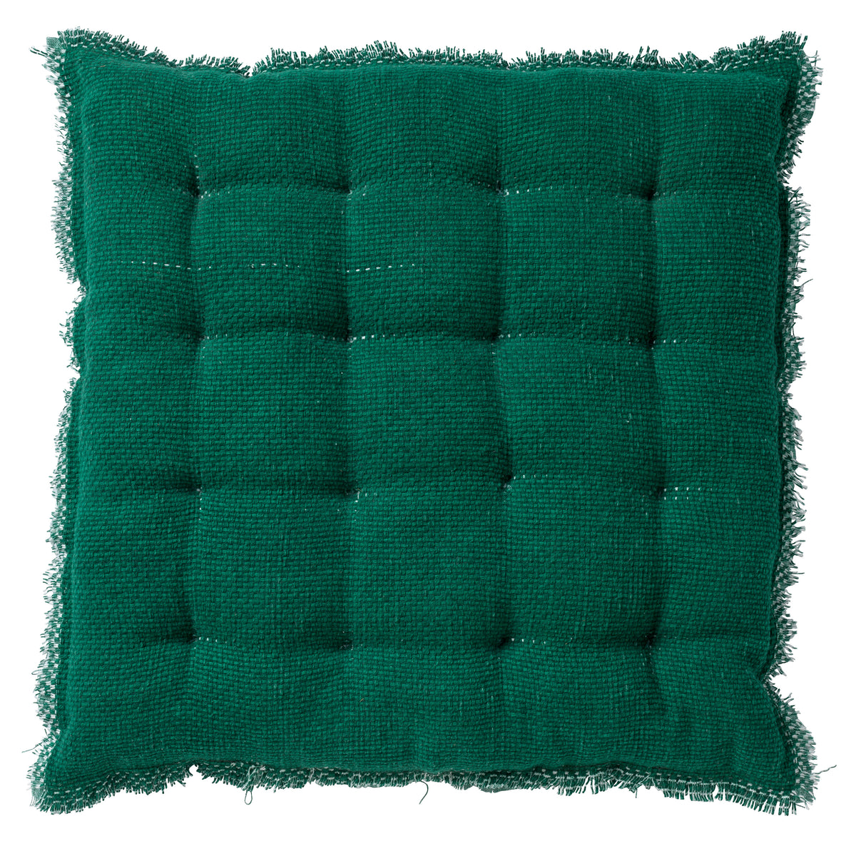 BURTO - stoelkussen 40x40 cm - gewassen katoen - Galapagos Green - groen