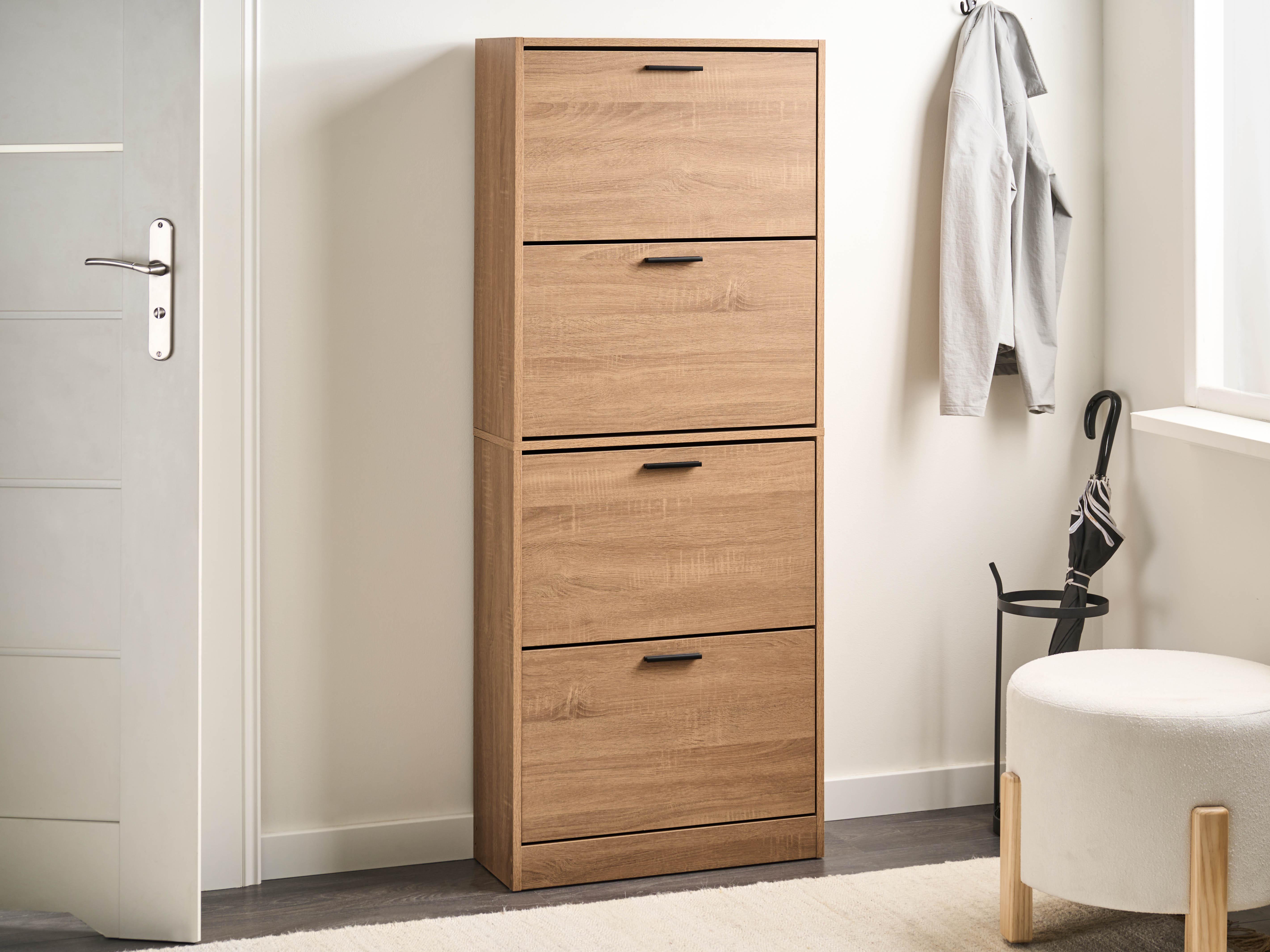 Shoe Storage Cabinet BOWRAL Light Brown