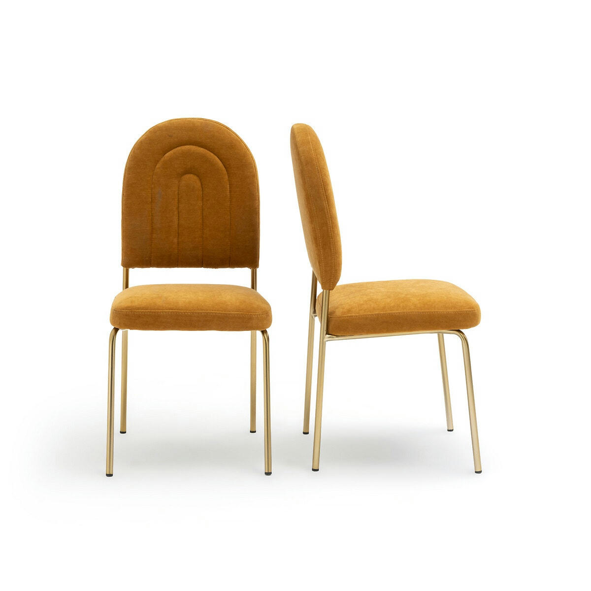 Lot de 2 chaises velours, Rainbow