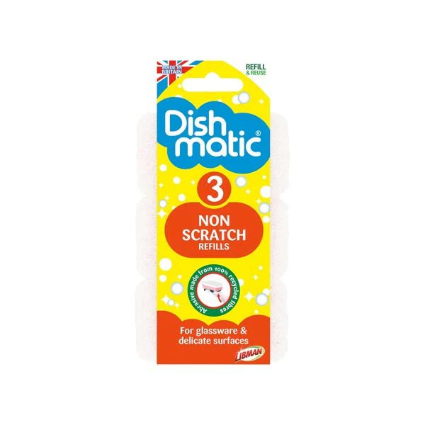 Dishmatic Non Sctatch Refills 3 Pack