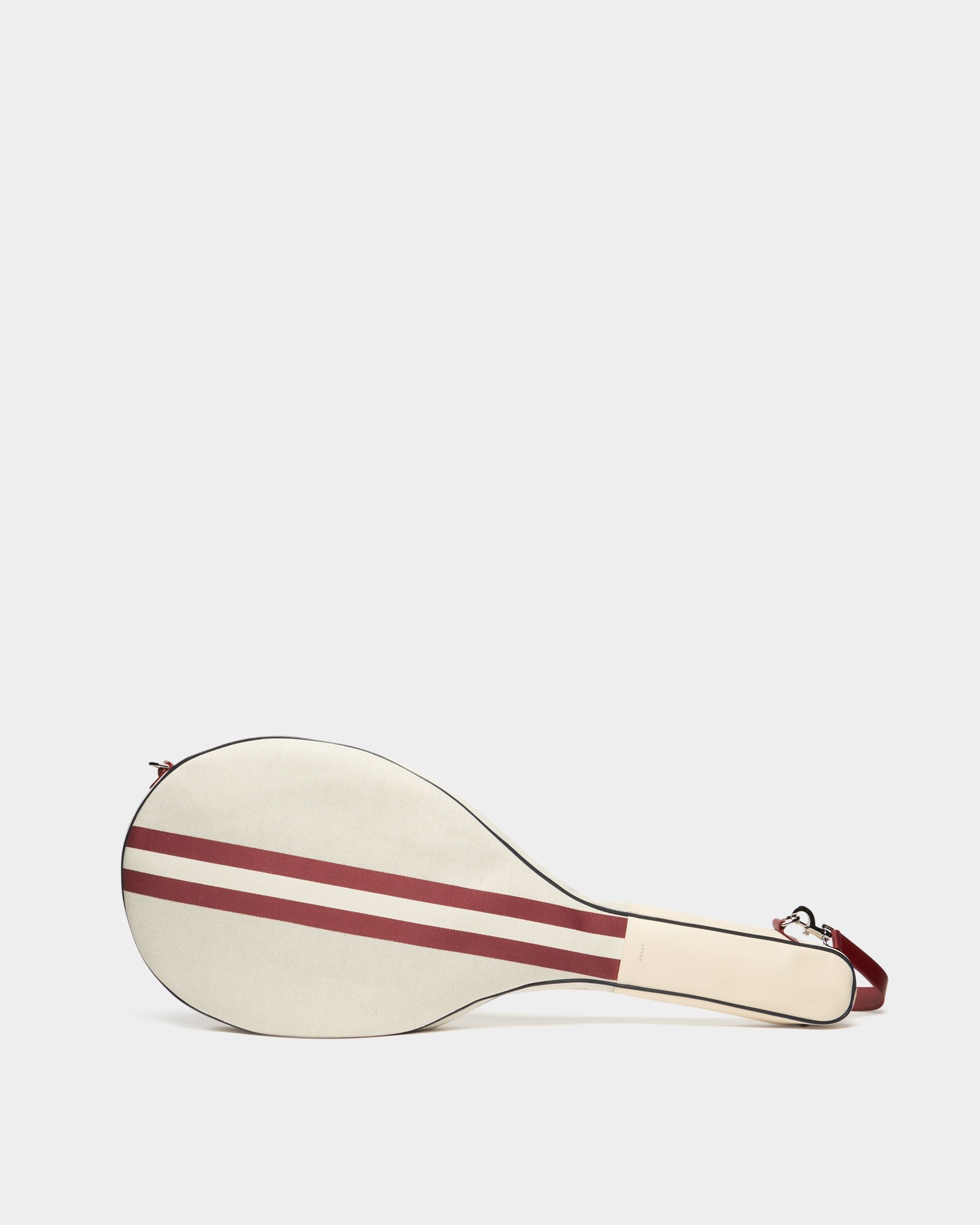 Schlägertasche aus naturfarbenem Baumwoll-Canvas und Leder aus der Tennis Kollektion