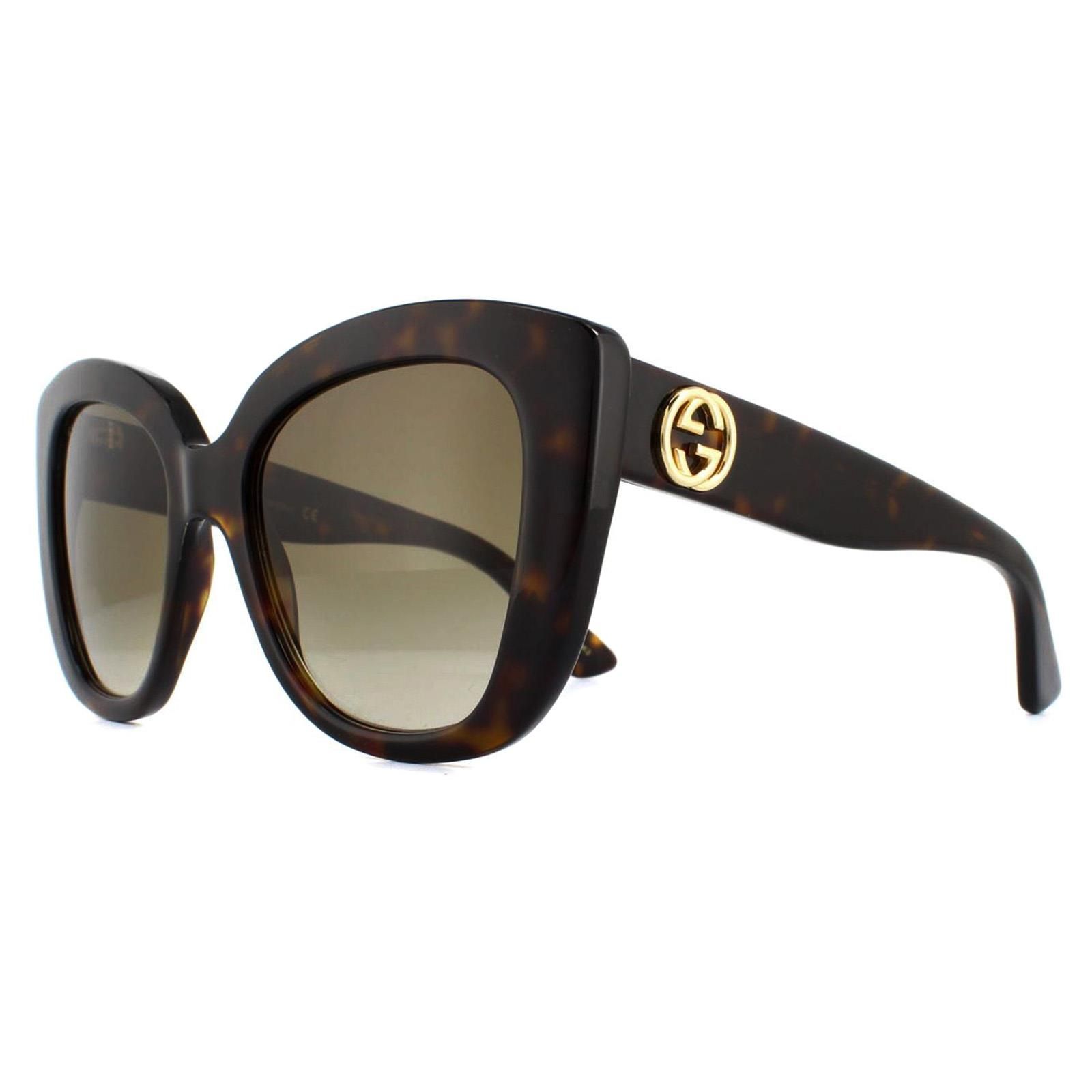 Gucci Cat Eye Havana Brown Gradient Sunglasses