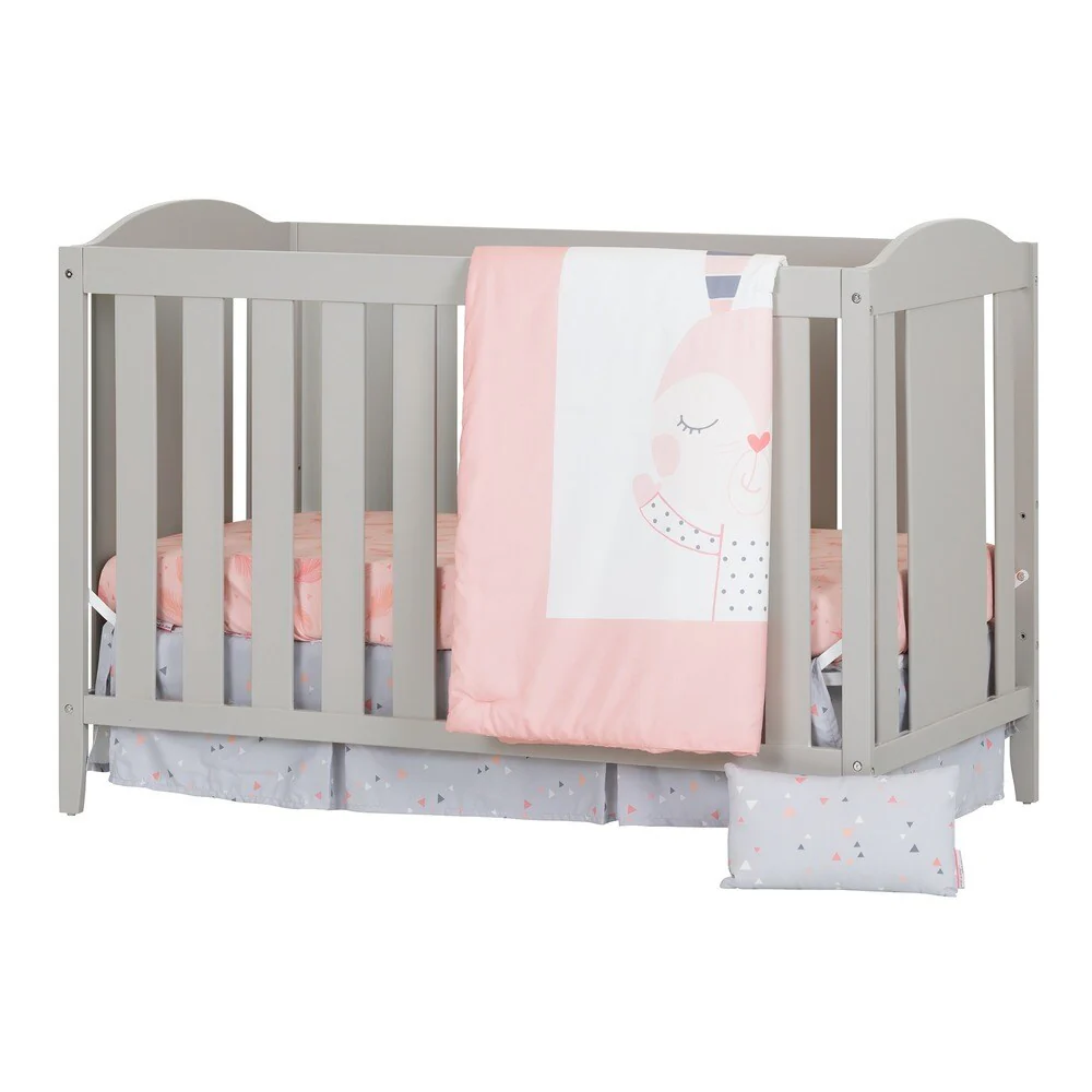 South Shore Angel Crib and Doudou the rabbit 4-Piece Bed Set