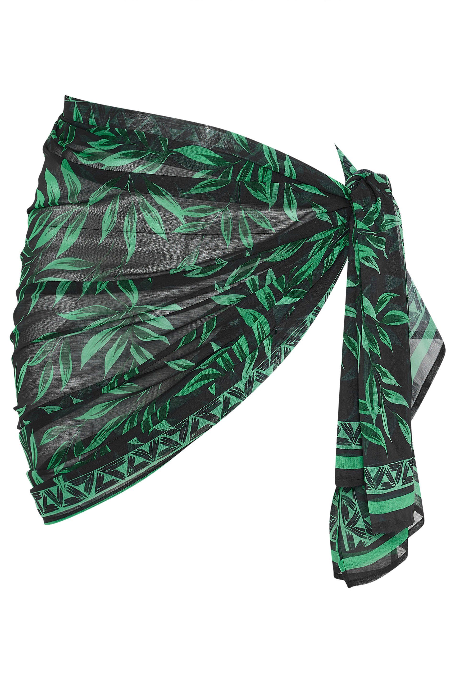 Yours Tropical Leaf Wrap Beach Sarong
