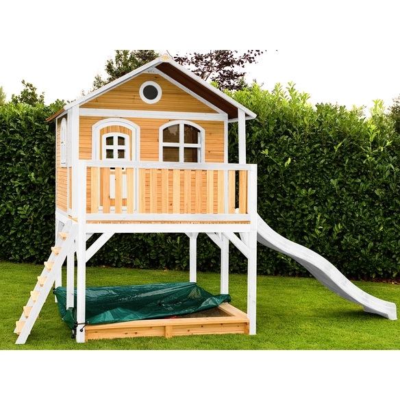 Kinderspielhaus »Marc«, BxHxT: 432 x 293 x 212 cm, Holz, braun/weiß