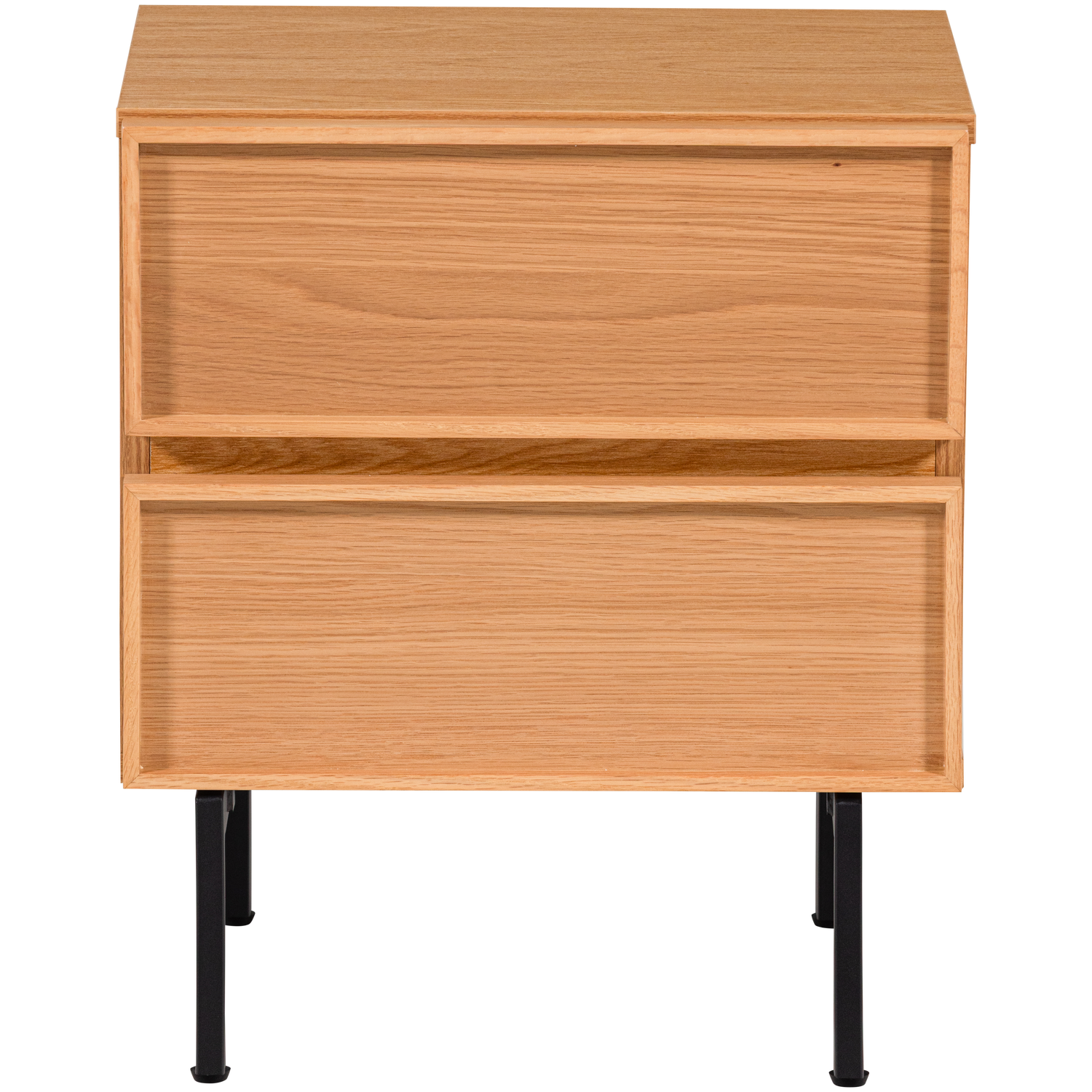 WOOOD nachtkastje 2 lades Tours - Melamine/MDF - Naturel - 51x45x42
