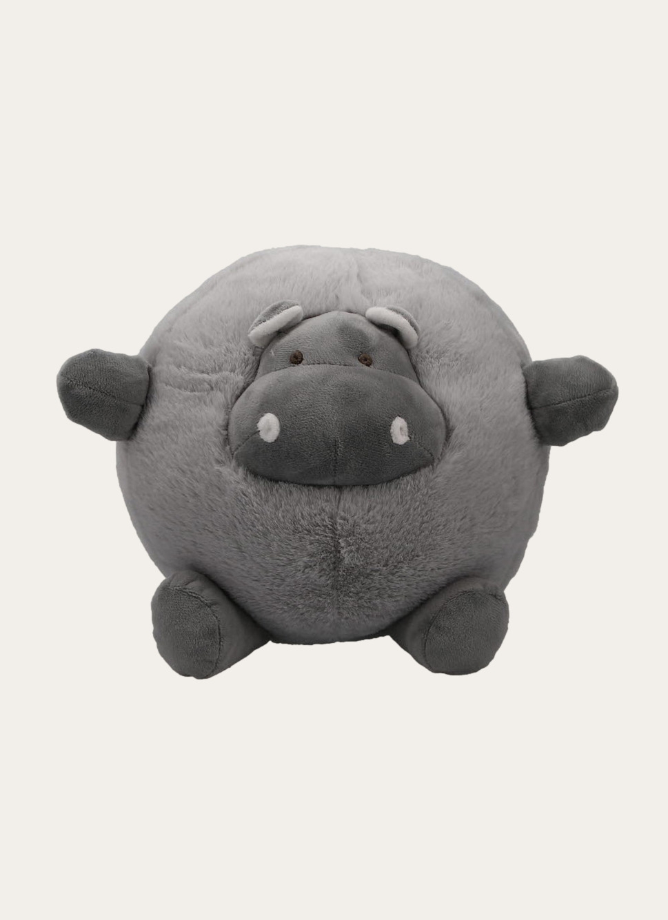 PELUCHE HIPPOPOTAME ROND GRIS
