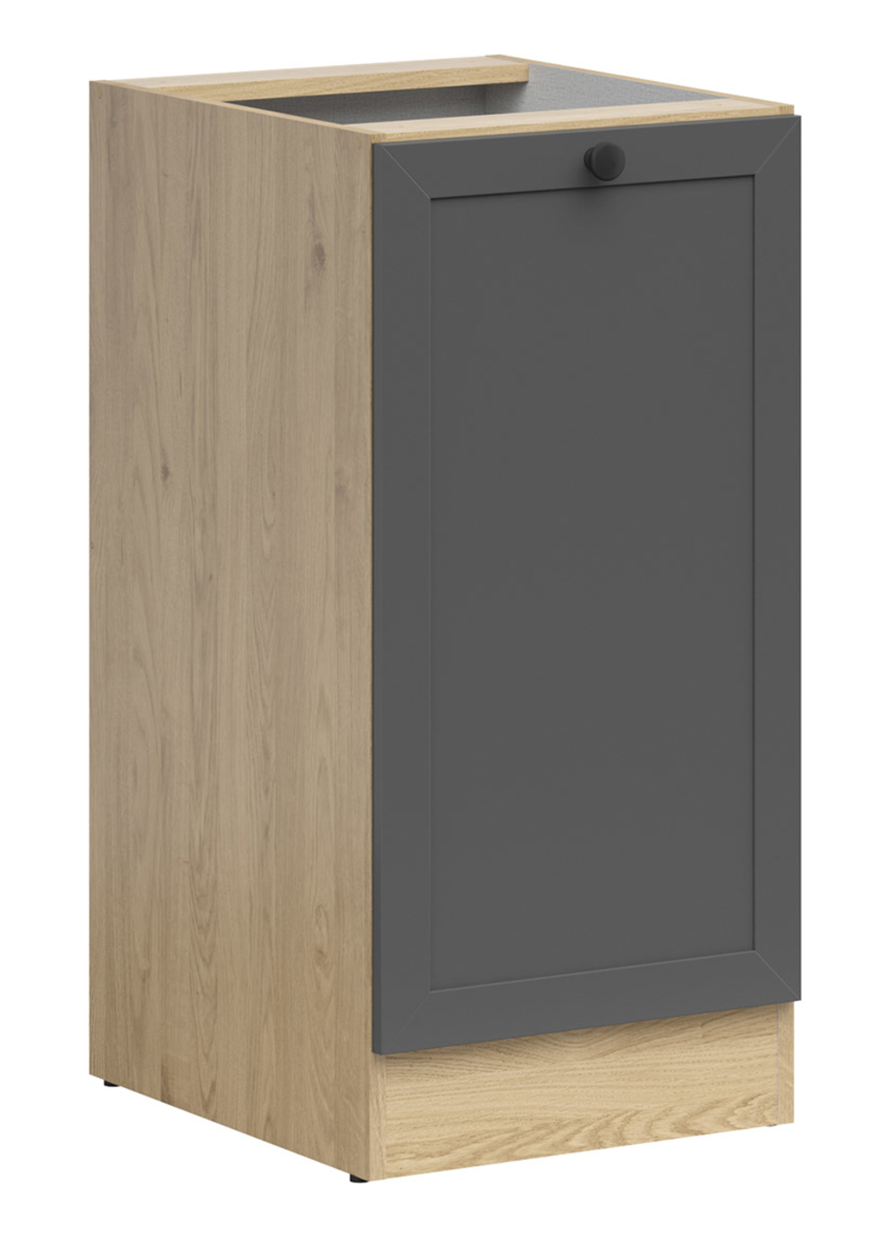 Szafka kuchenna dolna Junona Line 40 cm lewa z drzwiami dąb bernstein/grafit