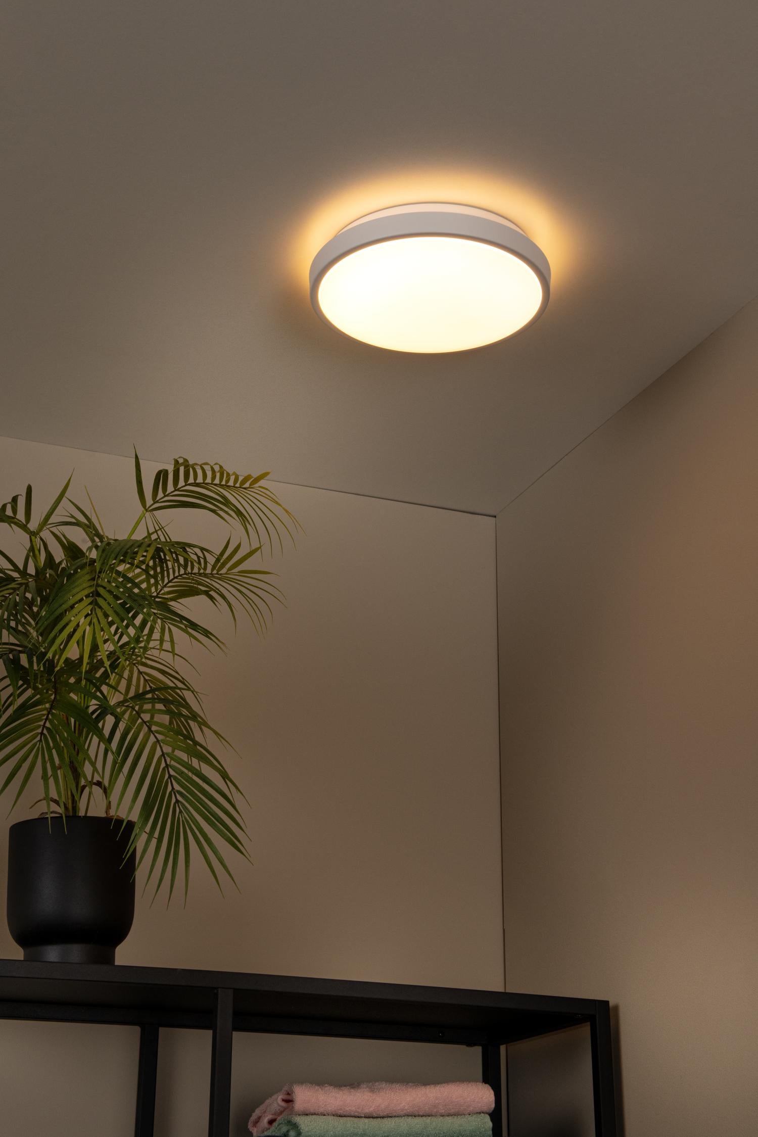 Lucide plafonnière badkamer DASHER - 1xGeïntegreerde LED - Wit