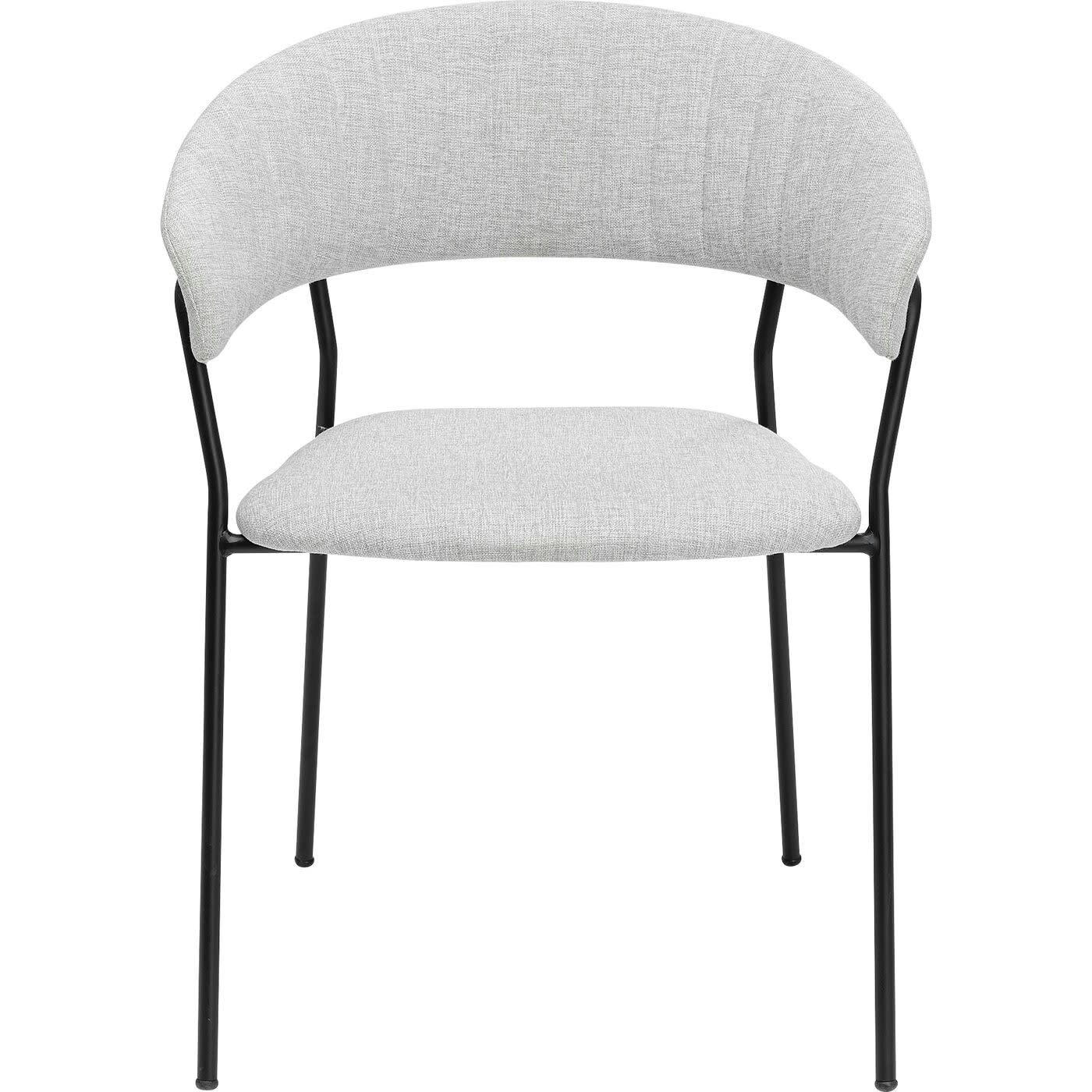 BELLE - Chaise avec accoudoirs Belle gris clair Kare Design