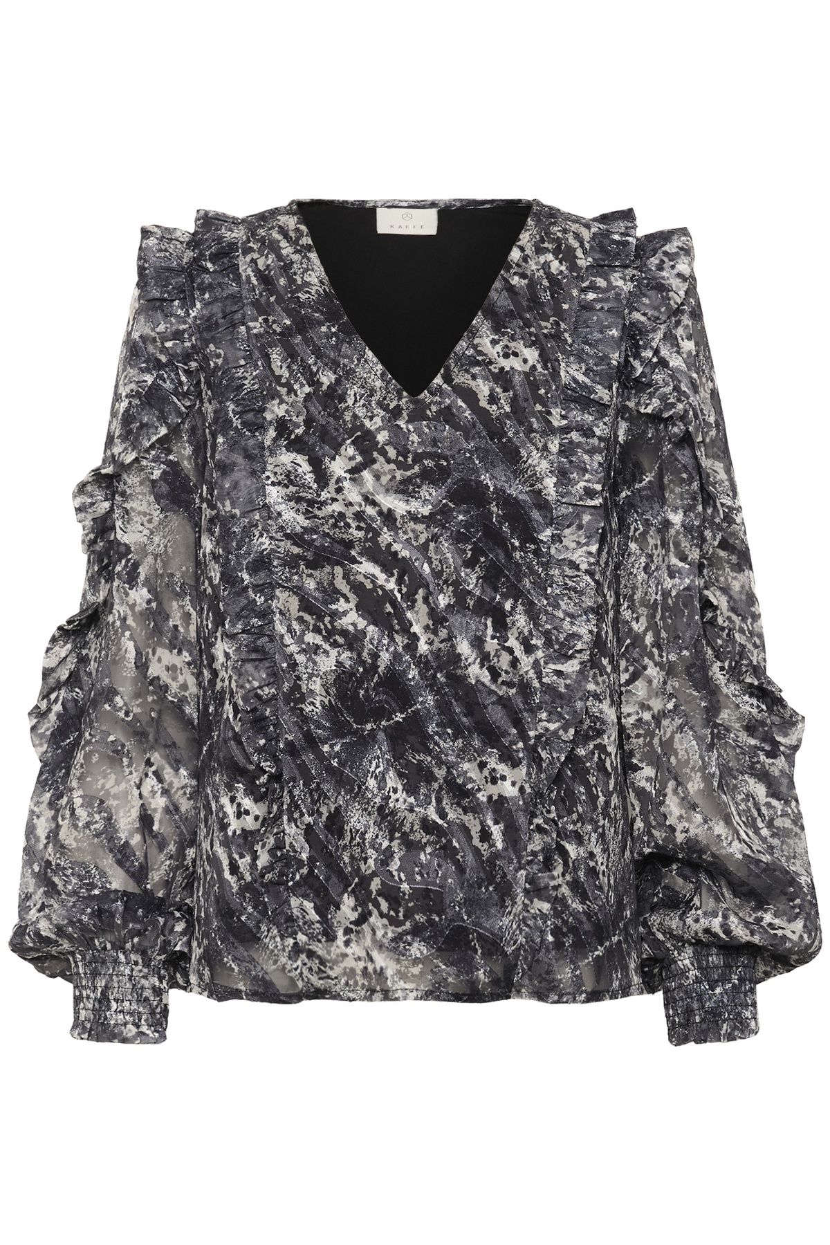 Kaffe KAalica V-Neck Long Sleeve Blouse