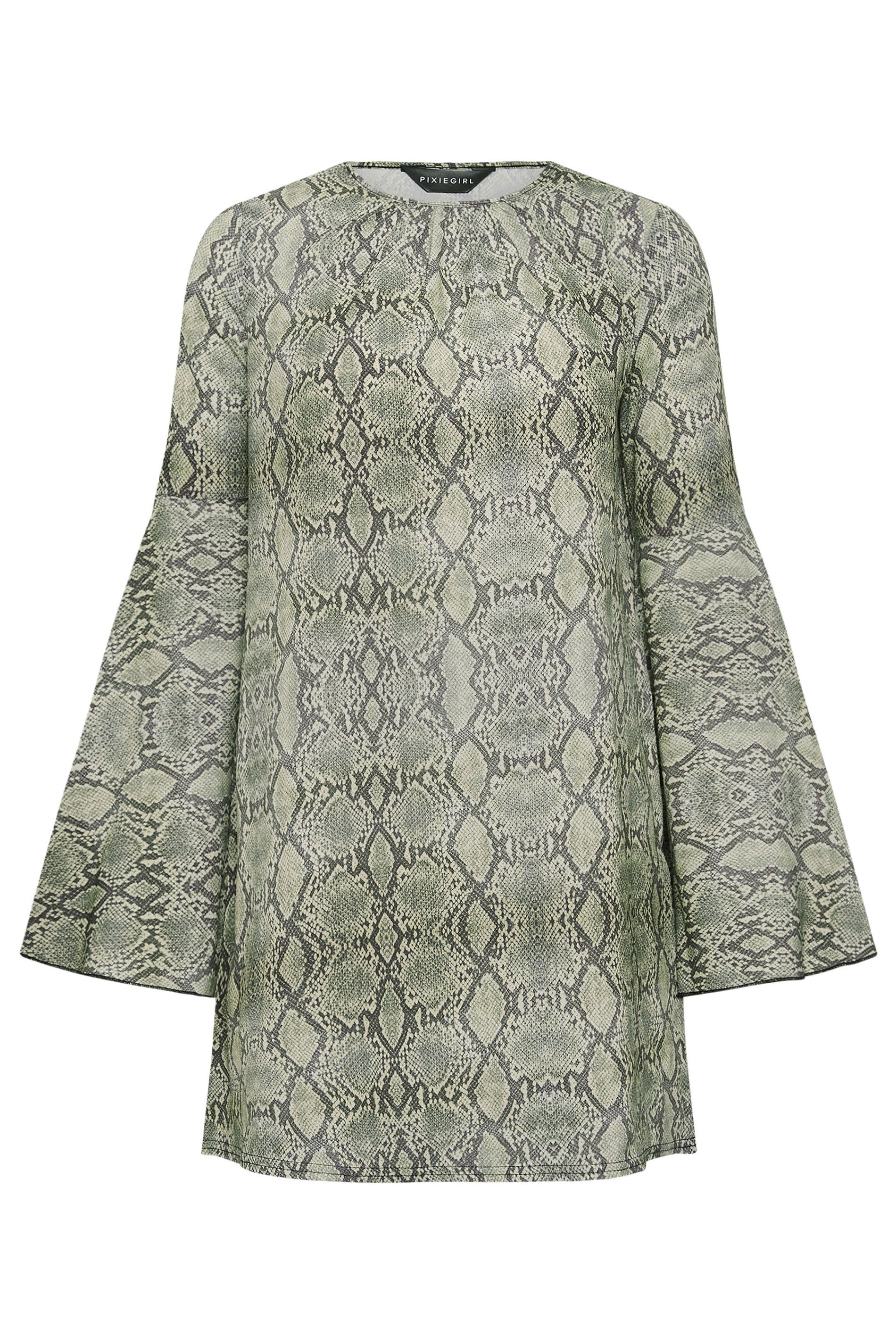PixieGirl Petite Snake Print Mini Dress