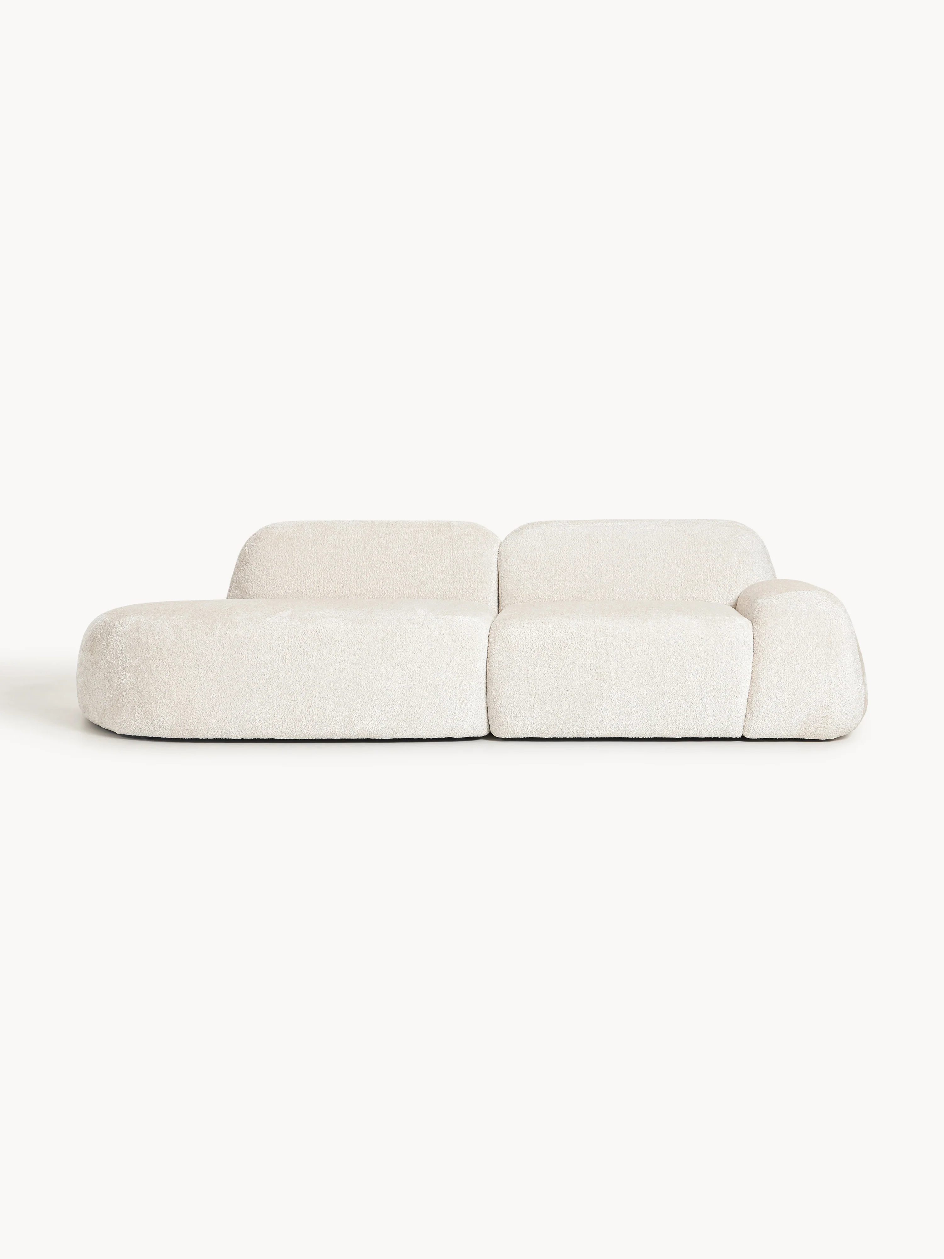 Modulare Chaise Wolke (3-Sitzer) aus Teddy-Bouclé
