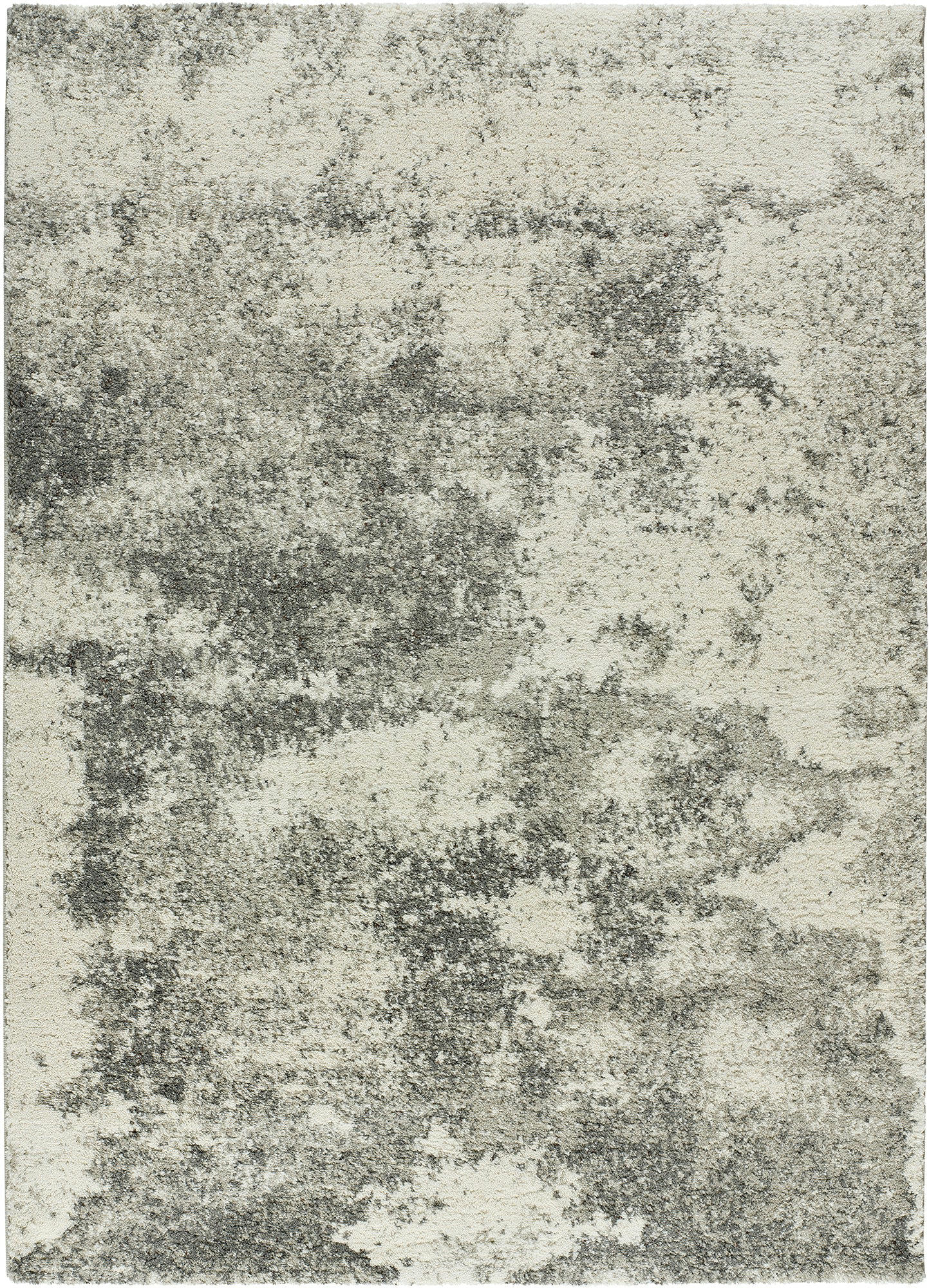 NIAMEY - Tapis recyclé design abstrait dans les tons gris, 77x150 cm