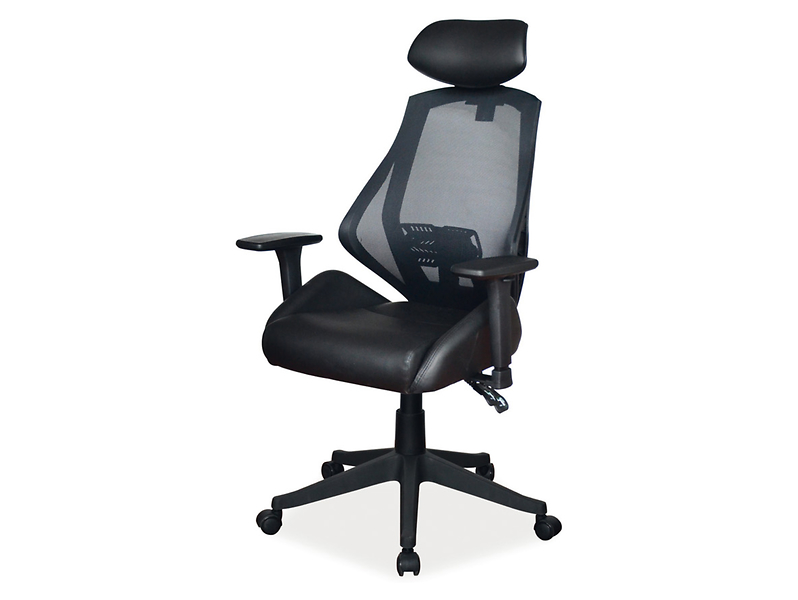 Fotel obrotowy Q-406 ekoskóra czarny
