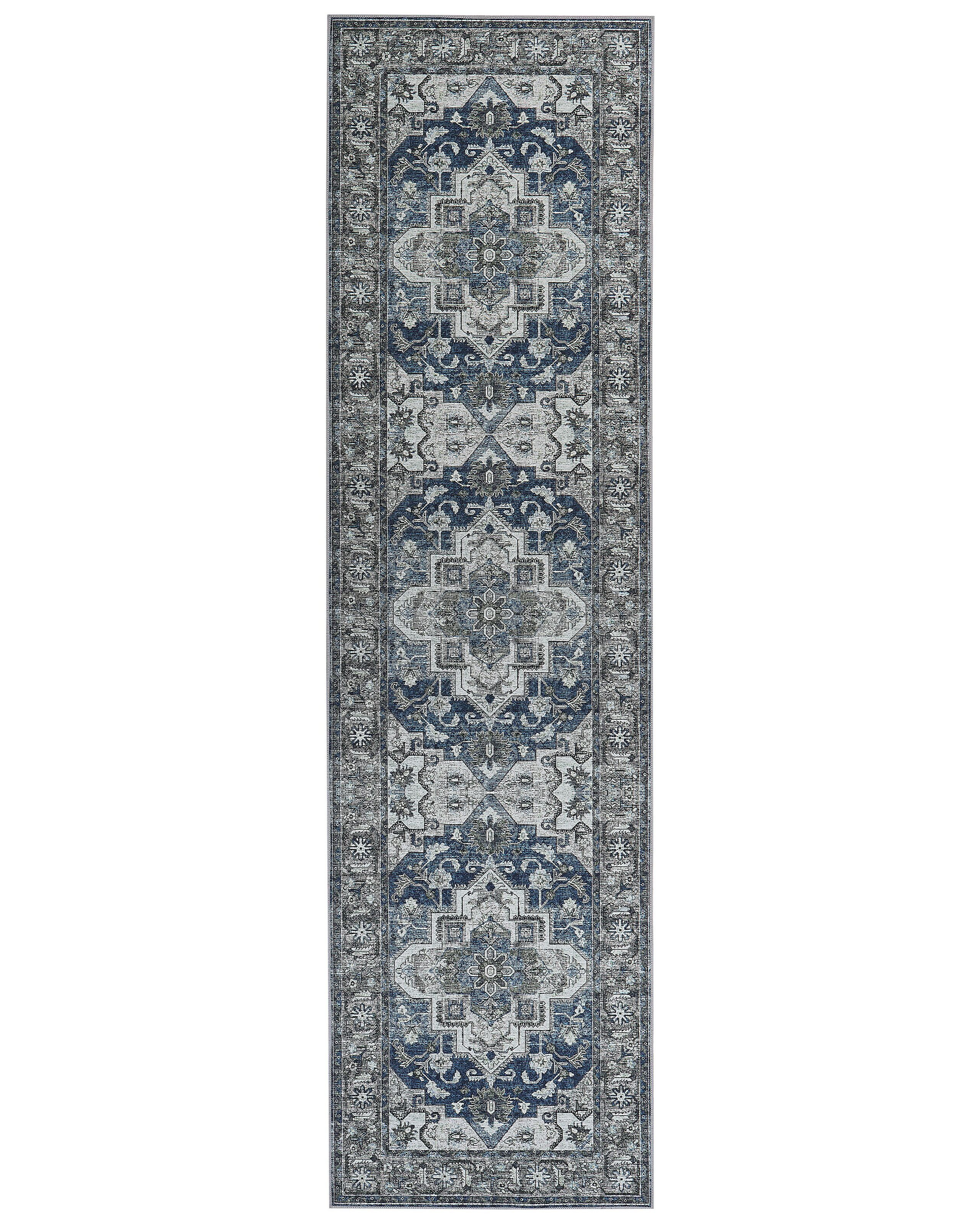 Orientalny dywan chodnikowy 80x300 cm szary