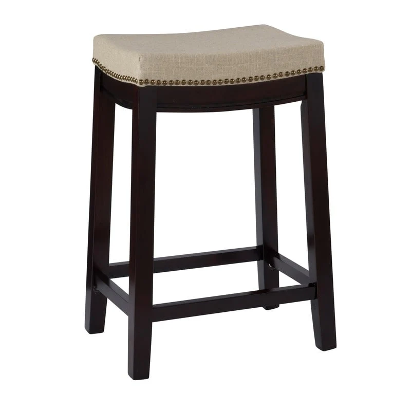 Copper Grove Willamette Linen Backless 26-in Counter Stool