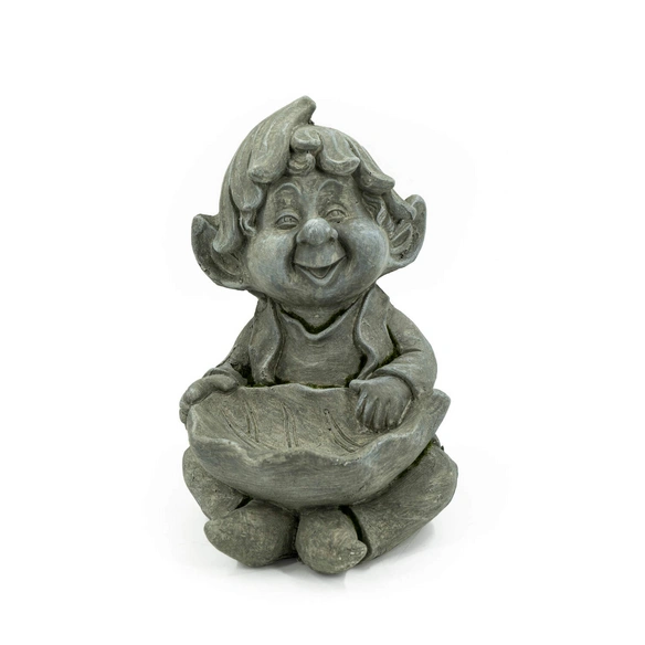 Vogeltränke, BxH: 24 x 34 cm, Magnesia, grau