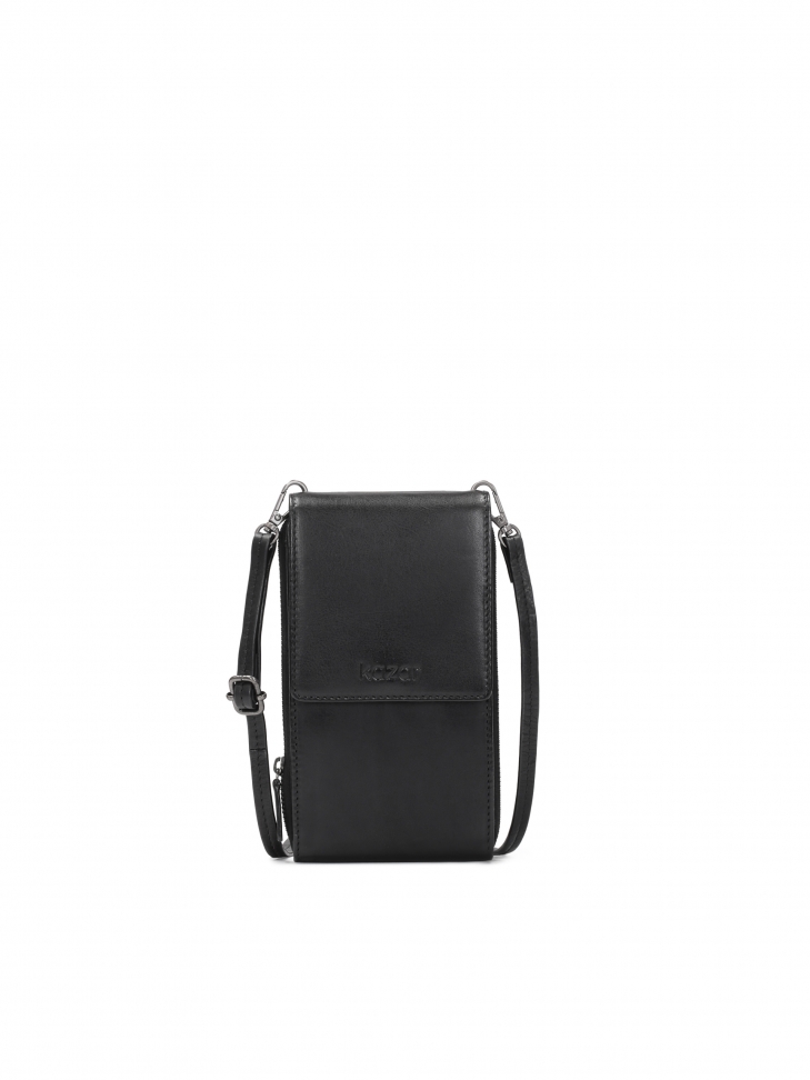 Practical small men's bag made of full grain leather