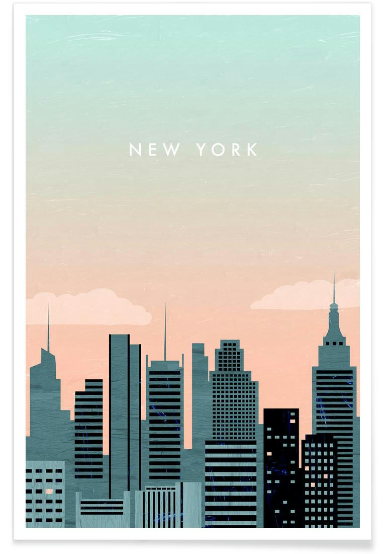 NEW YORK - Affiche gris