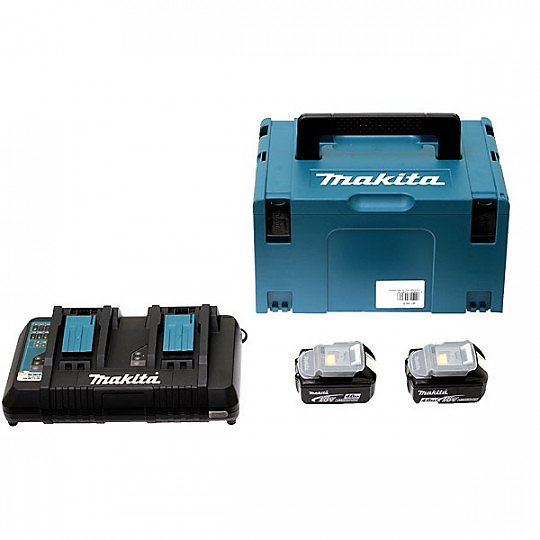 Pack 2x BL1850B 5 Ah 18 V   chargeur DC18RD   MAKPAC Makita - 197629-2