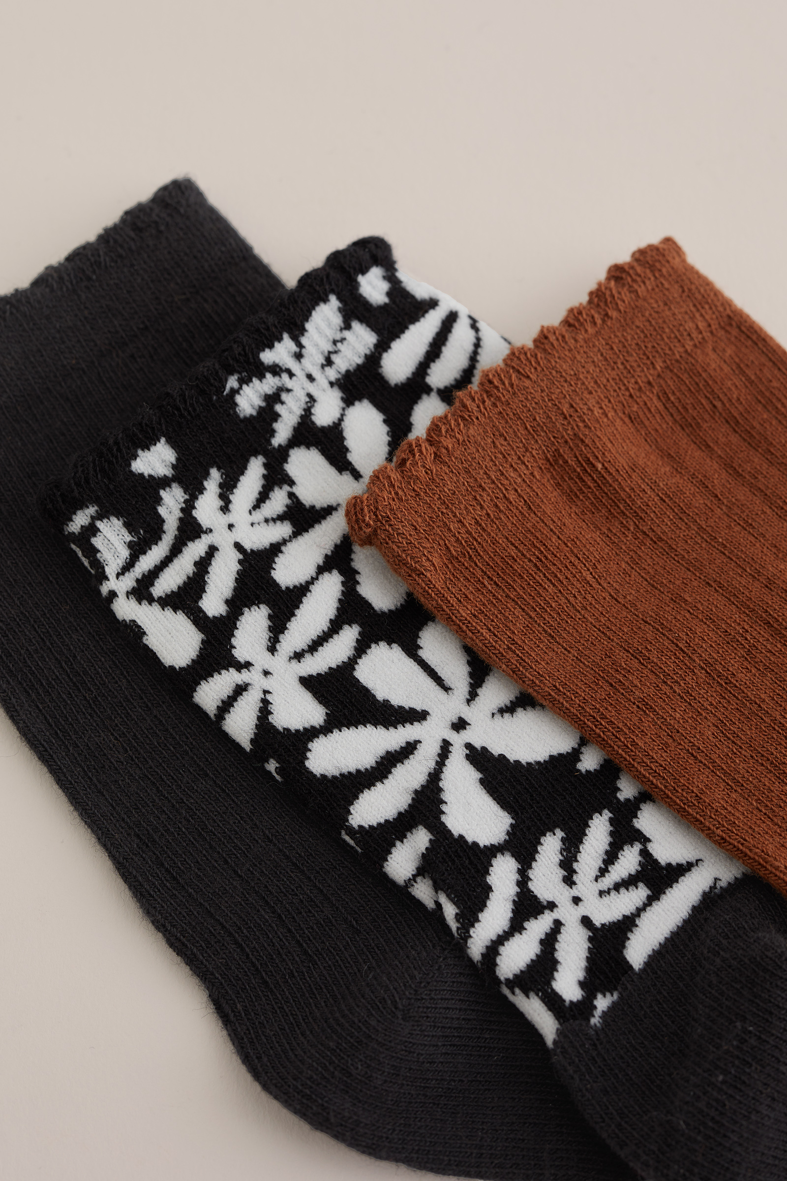 Meisjes sokken met dessin, 3-pack