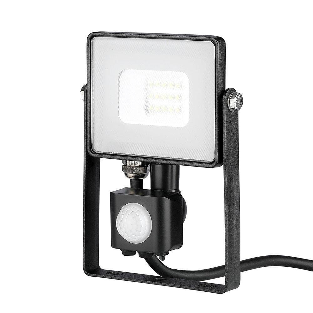 Naświetlacz 10 z czujnikiem czarny LED 10W 800lm biały ciepły IP65 V-TAC