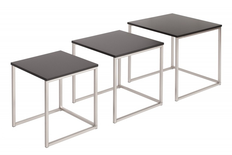 INVICTA zestaw stolików NEW ELEMENTS czarny - MDF