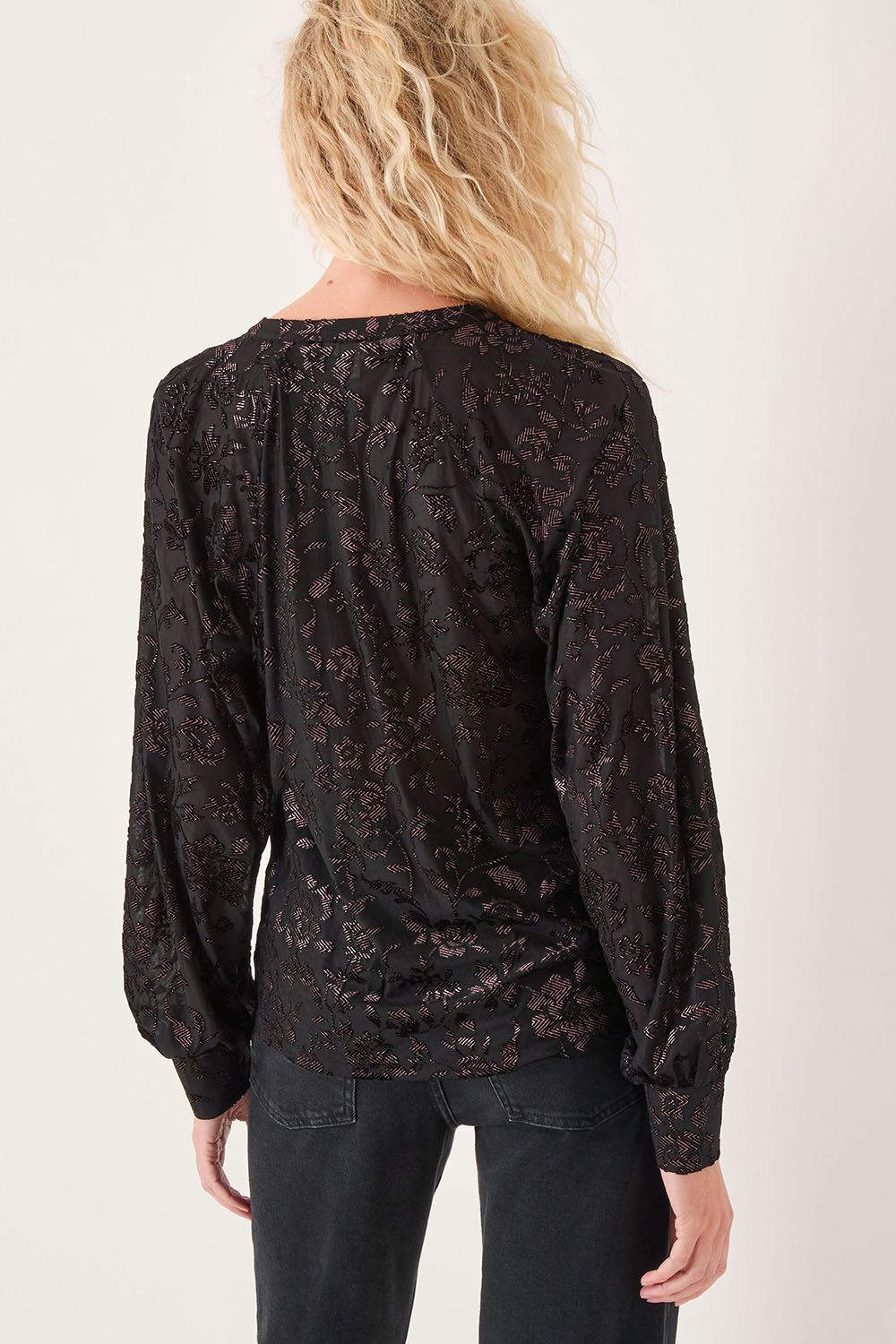 Monsoon Dory Sparkle Shirt Black
