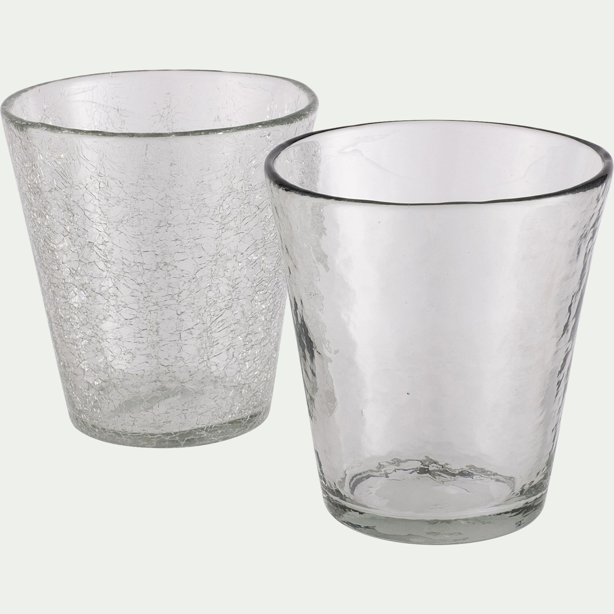 ELOUAN - Cache-pot en verre bullé D14cm - transparent