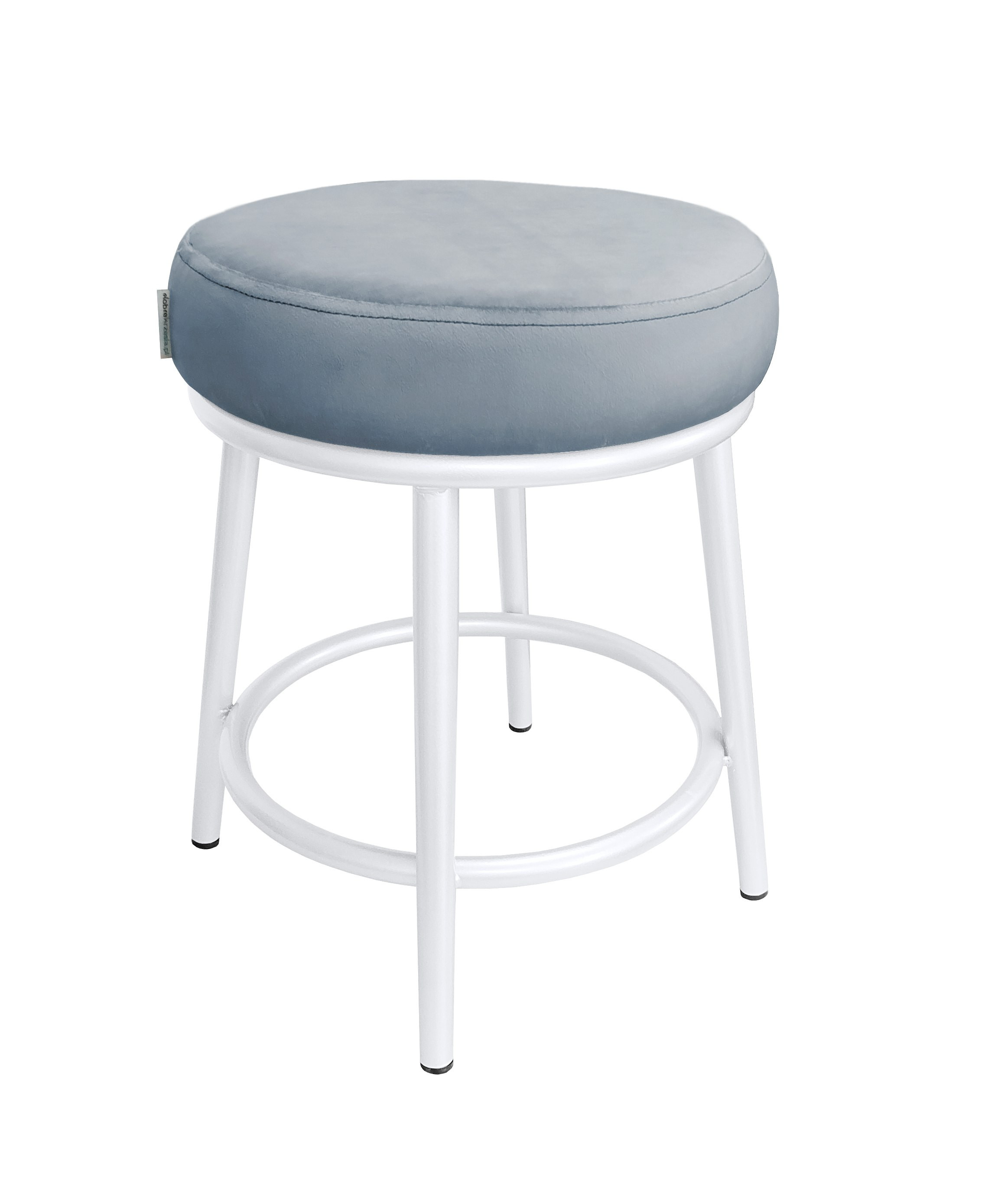 Taboret Ben tkanina Welur stelaż metalowy STOŁEK LOFT