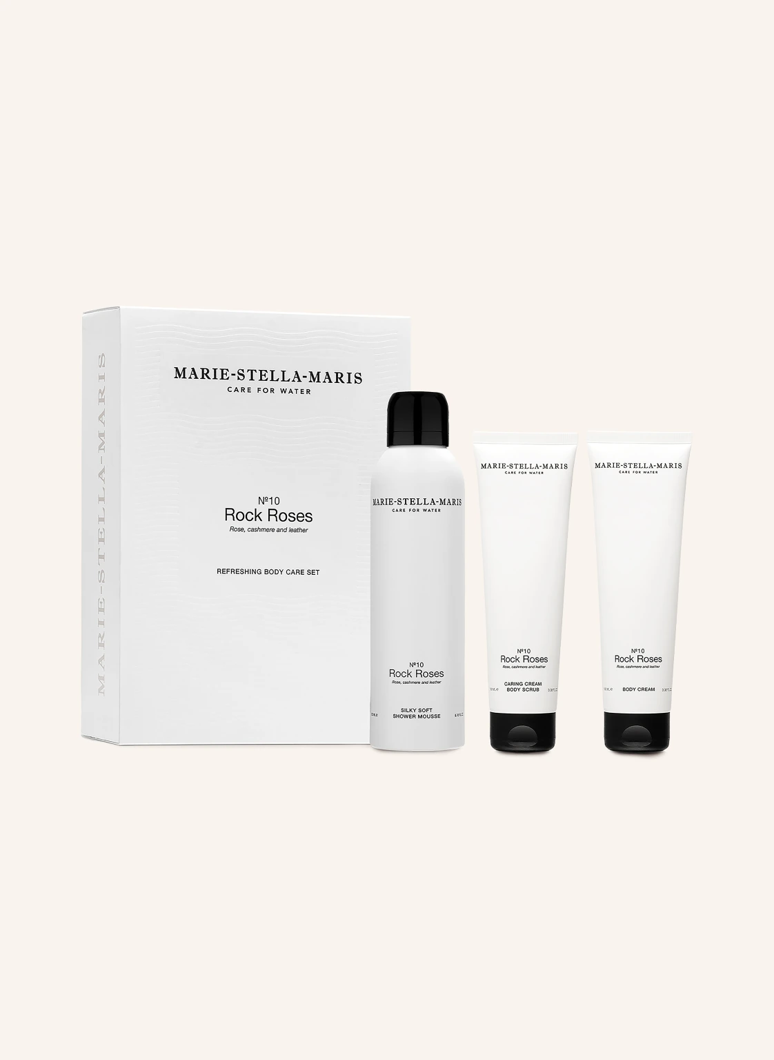 MARIE-STELLA-MARIS 3-tlg. Körperpflege-Set ROCK ROSES: Duschmousse, Körperpeeling und Körpercreme