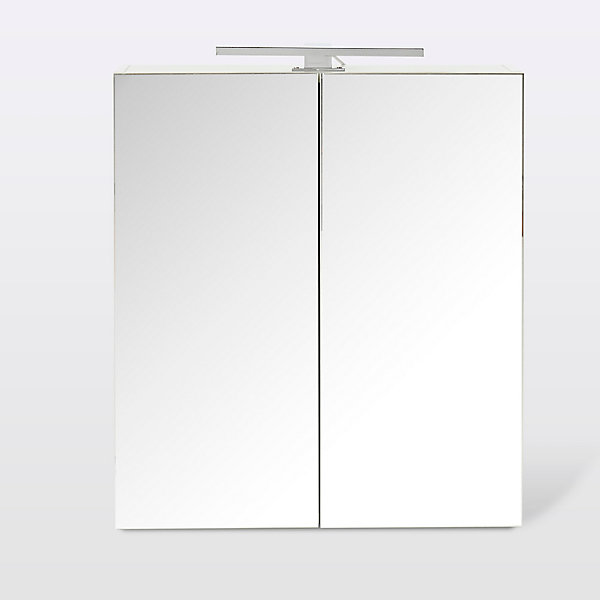 Armoire de salle de bains Indra miroir éclairant L. 60 x H. 67 x P. 14,6 cm