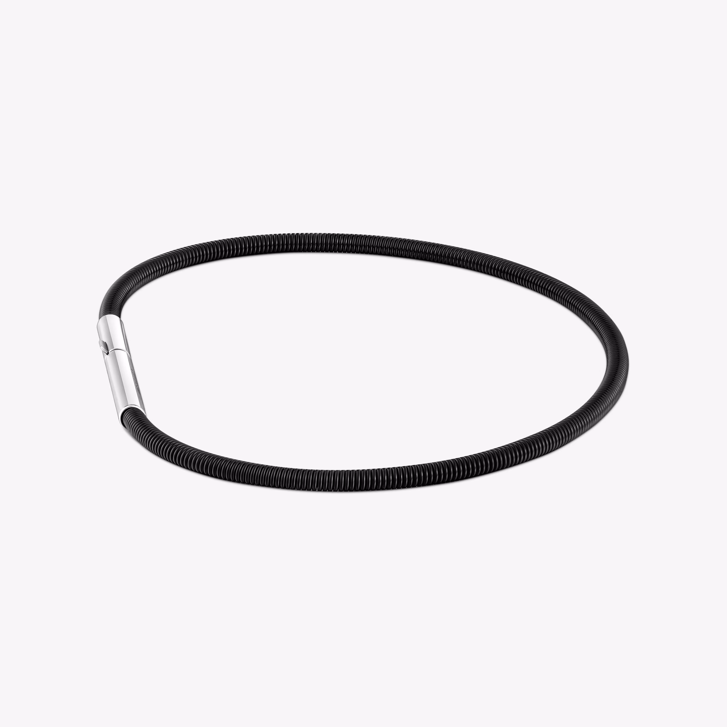 Pulsera de acero IP negro 17 cm Mesh Tube