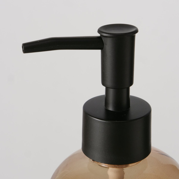 Dozownik do mydła szklany brązowy 420 ml dekoracyjny