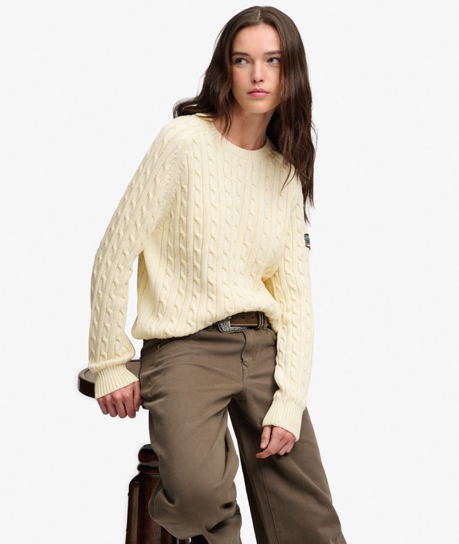Slouchy Cable Knit Jumper