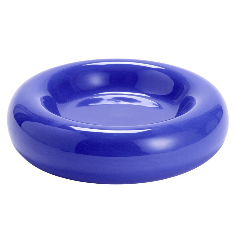 Vide-poche rond céramique Ø20,5cm (2 modèles blanc ou bleu)