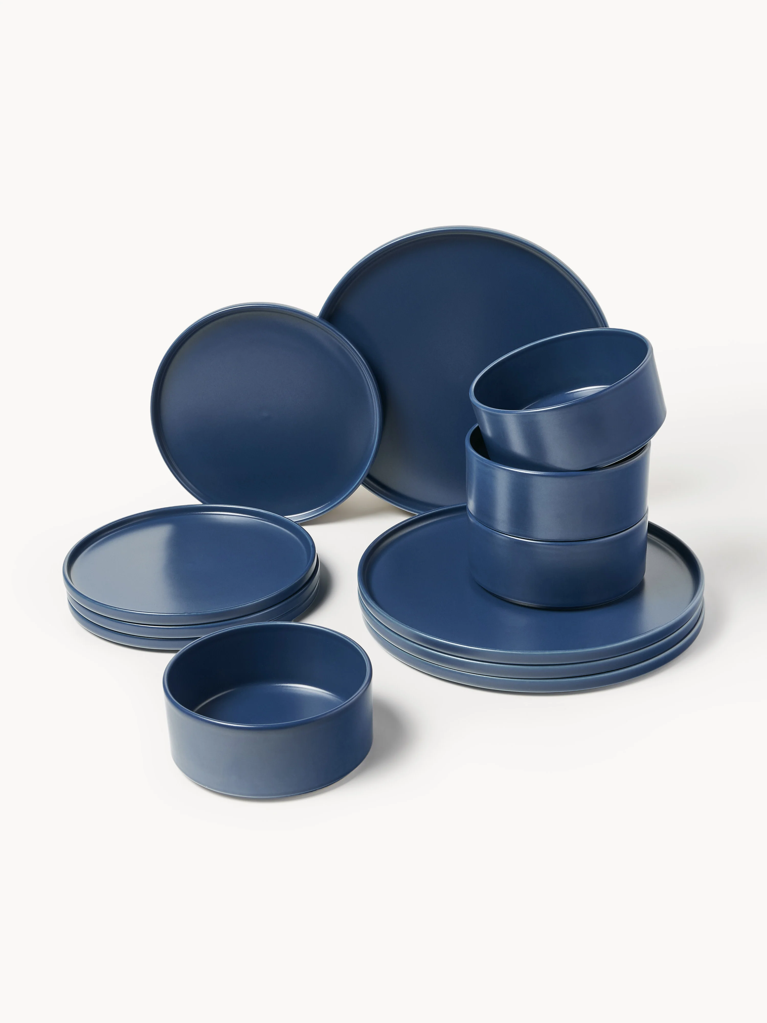 Handgefertigtes Geschirr-Set Lowri, 4 Personen, 12er-Set