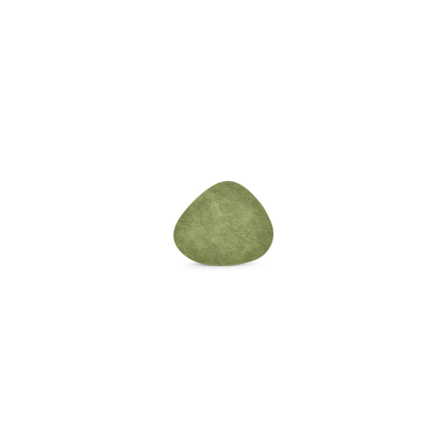 Bonbistro - Glasonderzetter 11x10cm lederlook groen Layer - Set van 4