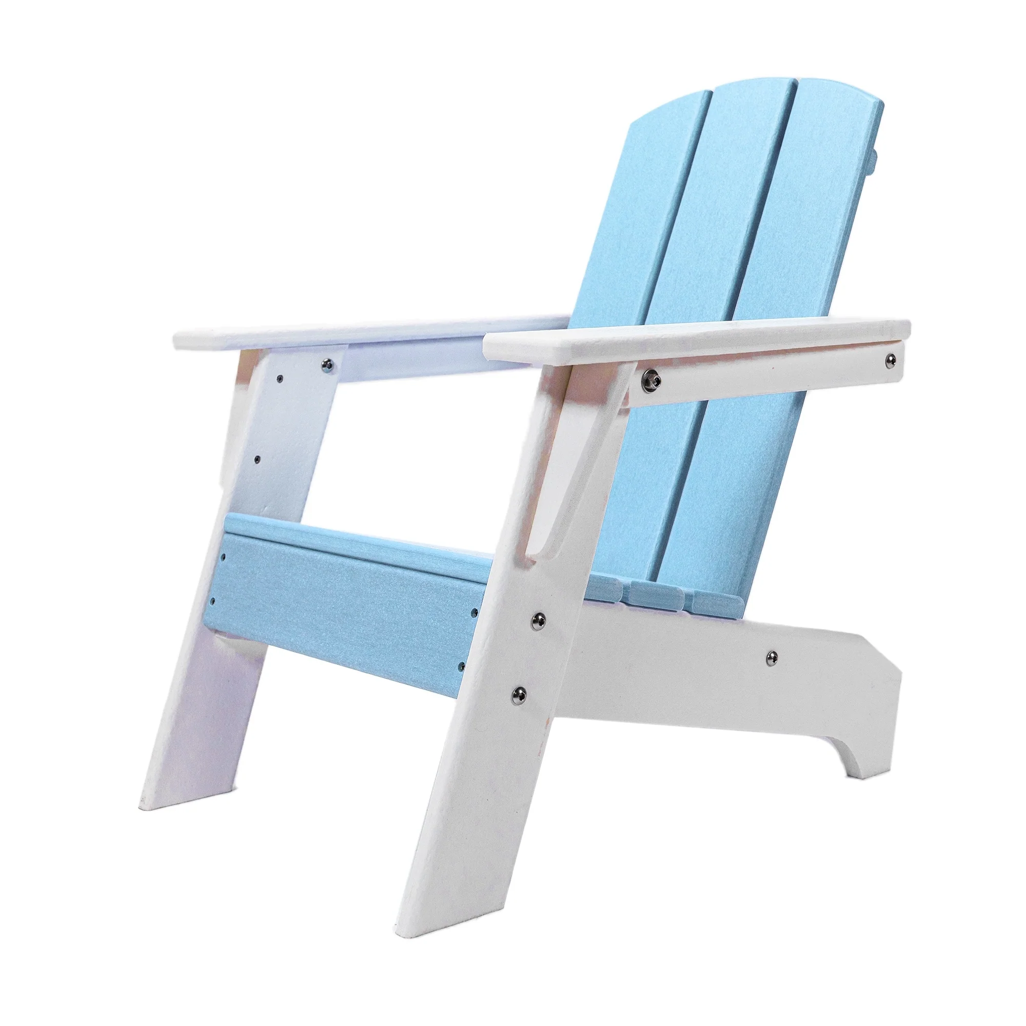 RESINTEAK Child-Size Adirondack Chair White Armrest