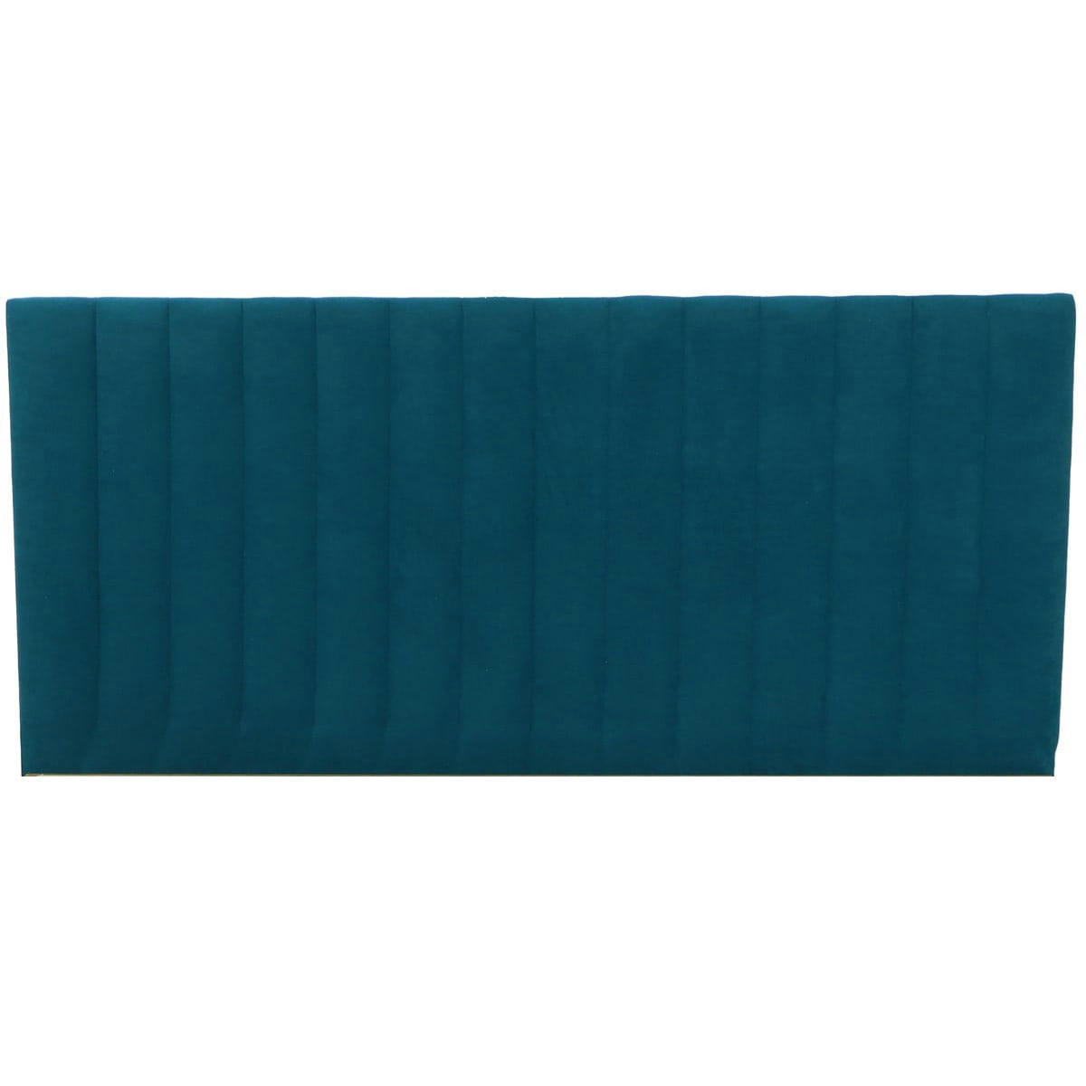 - Tête de lit matelassé en velours bleu 140 cm