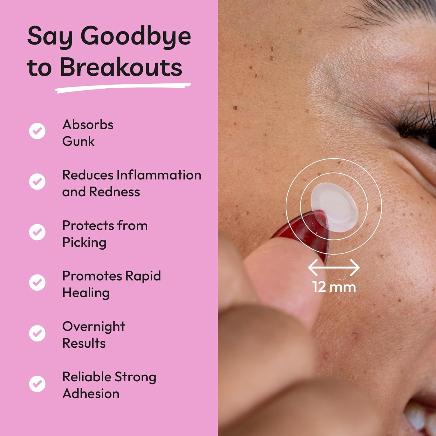 Clear Molecules Spot Stoppers Pimple Patches - Clear Hydrocolloid Patches for Spots & Blemishes