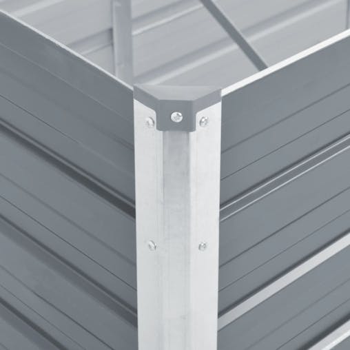 NNEVL Garden Raised Bed Galvanised Steel 100x40x77 cm Grey