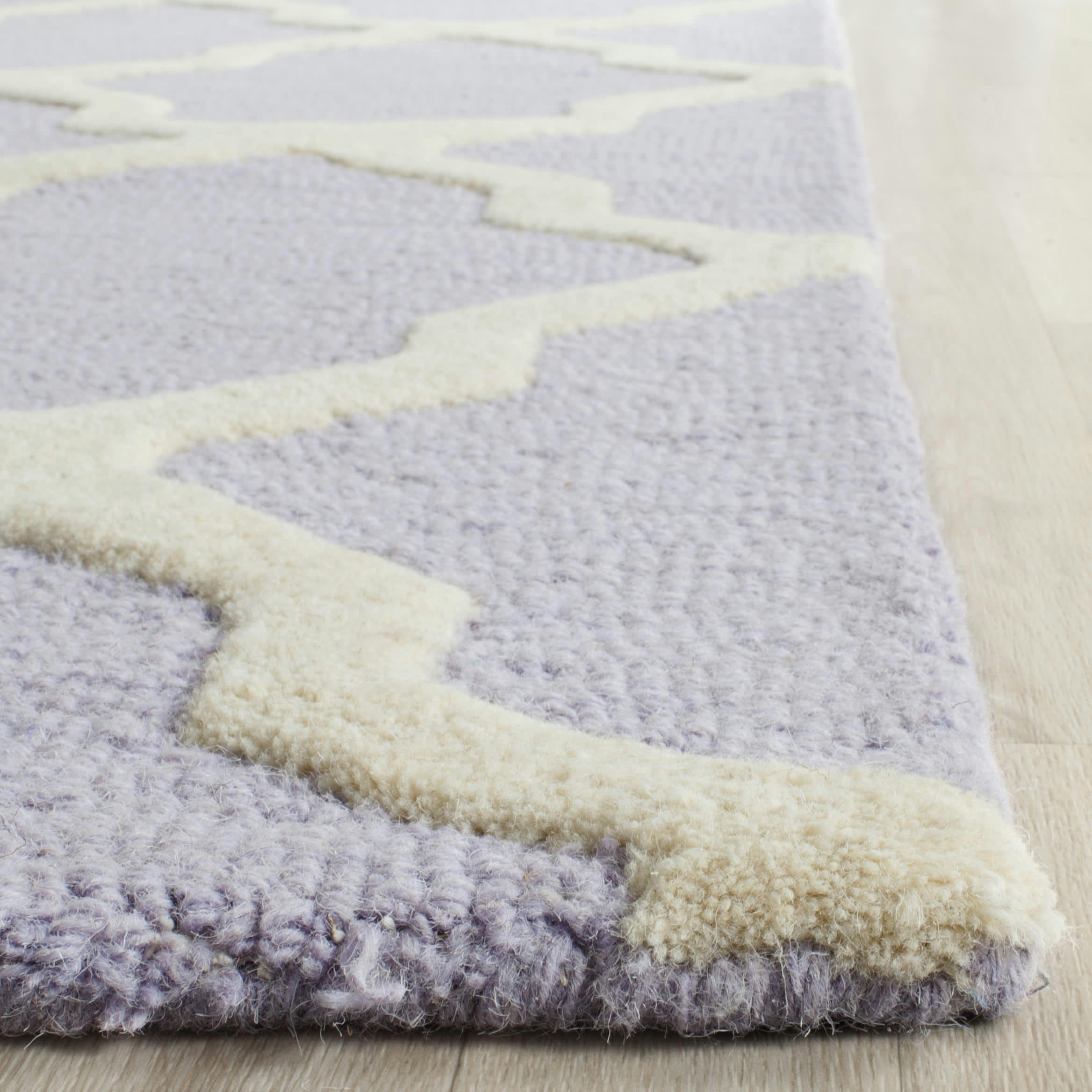 CAMBRIDGE - Tapis de salon interieur en lavande & ivoire, 76 x 244 cm