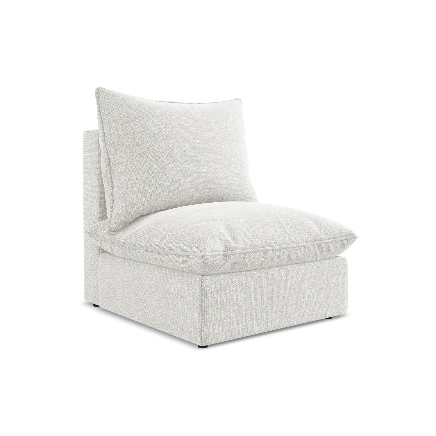 LaMiaSofa Bankmodule midden Ravenna - bouclé - wit - 75x90x77