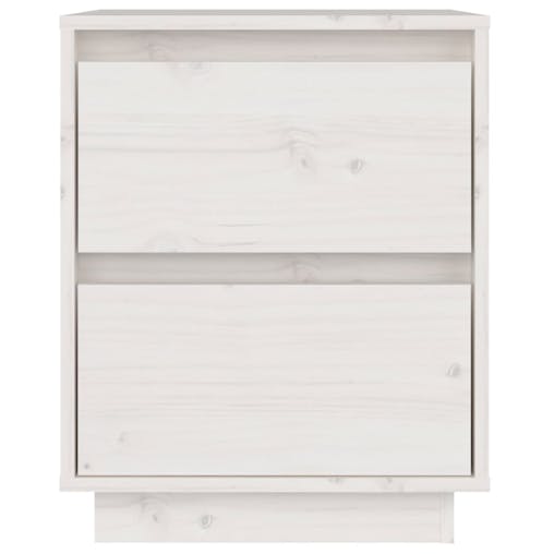 NNEVL Bedside Cabinets 2 pcs White 40x35x50 cm Solid Wood Pine