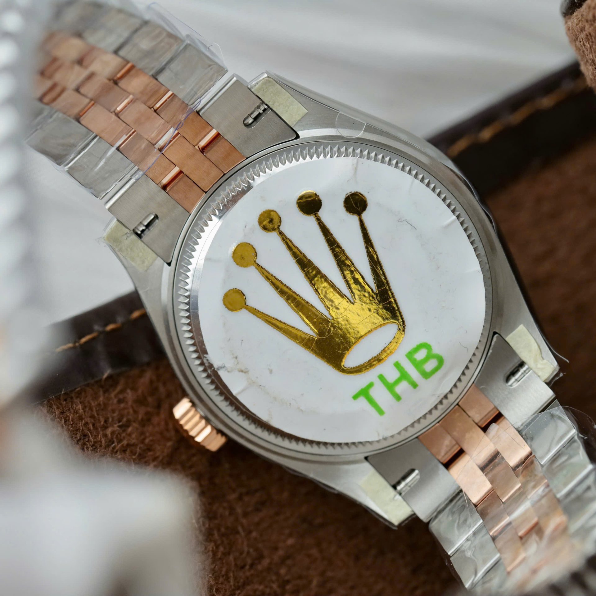 Rolex Datejust SS/RG Plated Grey Dial 31mm Jub THBF Replica